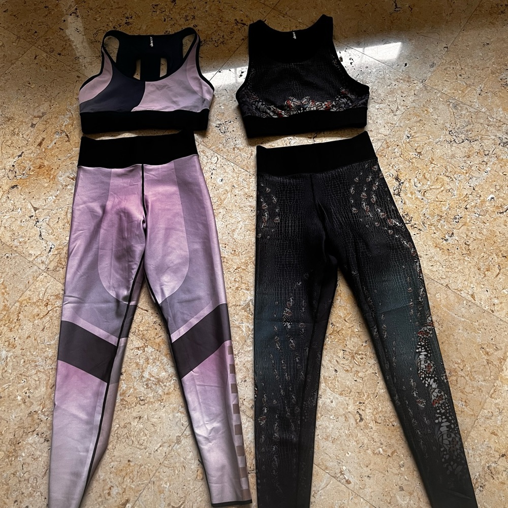 Size small Ultracor yoga pants and top.  2 sets.  Great condition.  size 2-4 US